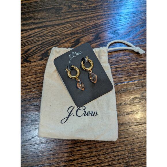 J. Crew Factory Jewelry - J Crew Acetate Huggie Drop Earrings NWT